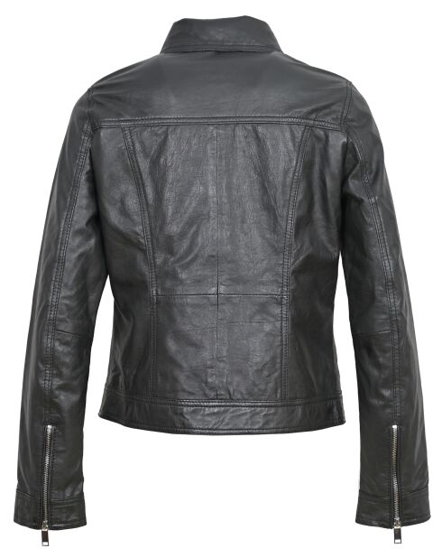 Veste en Cuir Catia noire