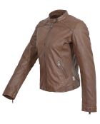 Chaqueta Cliona de piel coñac