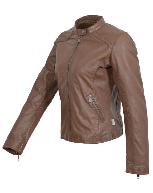 Chaqueta Cliona de piel coñac