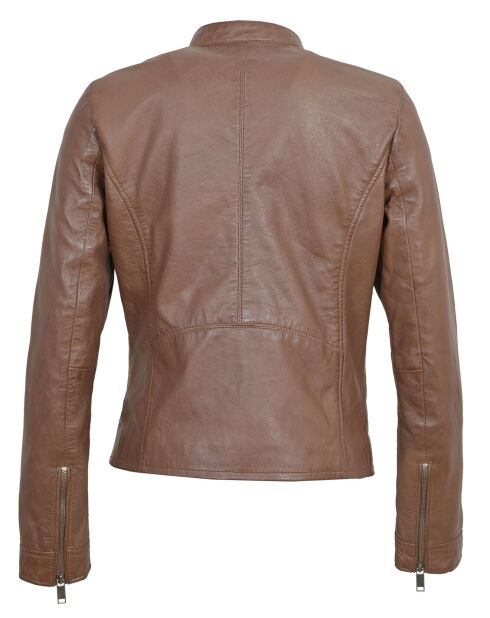 Chaqueta Cliona de piel coñac