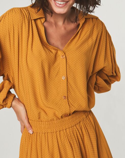 Camicia morbida Albane ocra