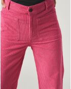 Pantaloni larghi in velluto a coste rosa Sorah