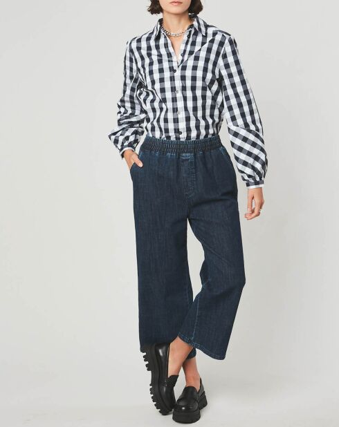 Blauwe elastische broek Dorothée