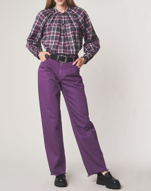 Pantaloni in denim Tifaine viola