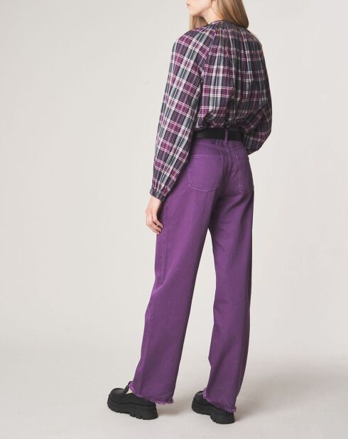 Pantaloni in denim Tifaine viola