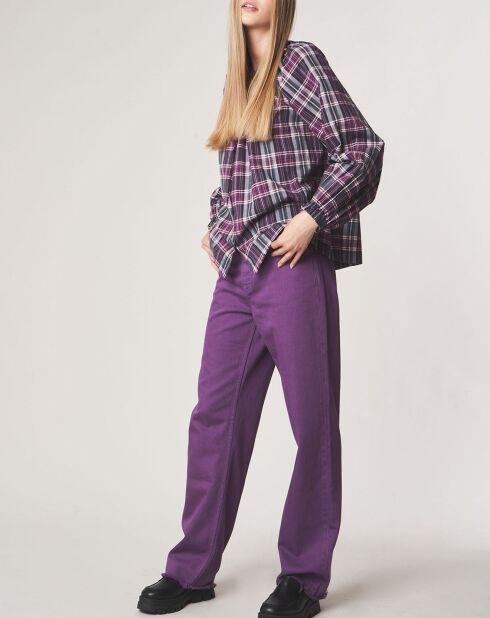 Pantaloni in denim Tifaine viola