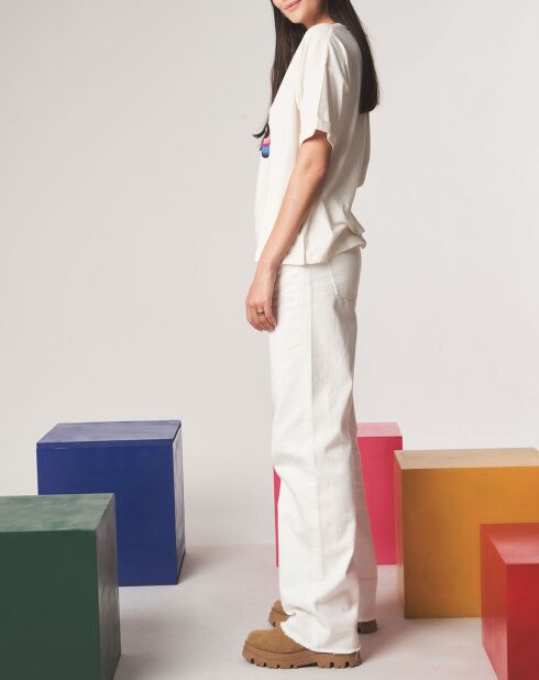 T-shirt Birth ecru Square