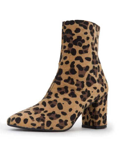Bottines Tess léopard - Talon 7 cm