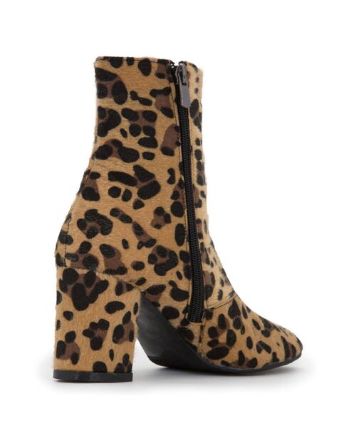 Bottines Tess léopard - Talon 7 cm