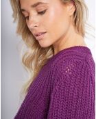 Pull en Laine mélangée Evasé Theodore violet