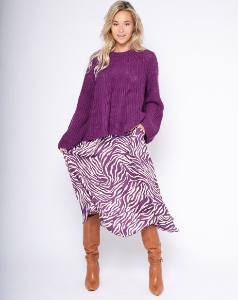 Pull en Laine mélangée Evasé Theodore violet