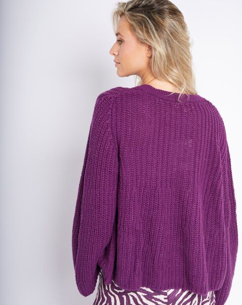 Pull en Laine mélangée Evasé Theodore violet