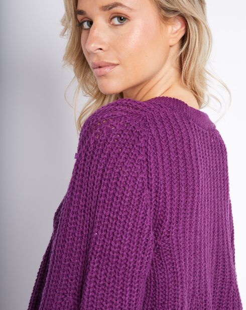 Pull en Laine mélangée Evasé Theodore violet