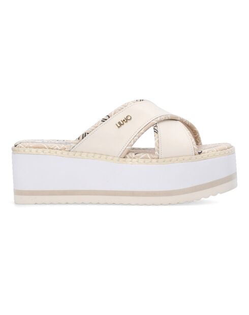 Mules en Cuir Melia beiges
