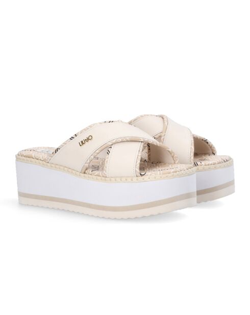 Mules en Cuir Melia beiges