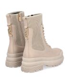 Boots en Cuir Ombra beiges