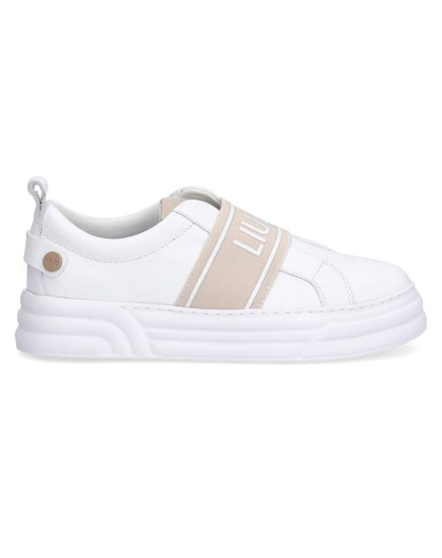 Sneakers en Cuir Ulisa blanc/beige
