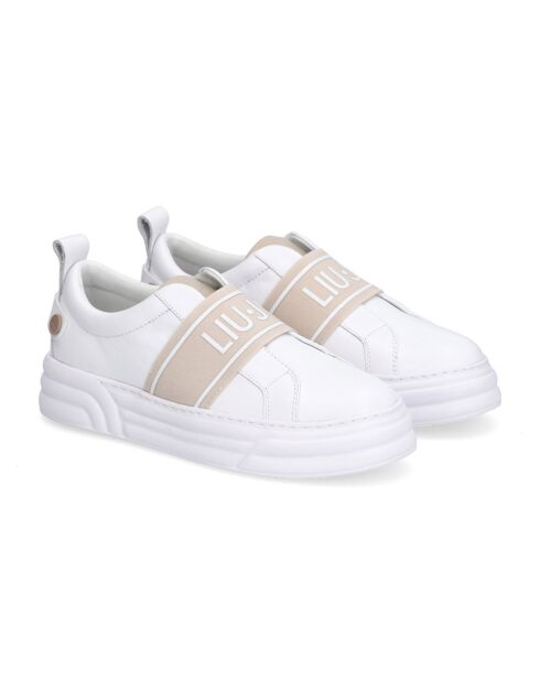 Sneakers en Cuir Ulisa blanc/beige