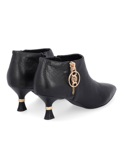 Bottines en Cuir Della noires - Talon 5 cm