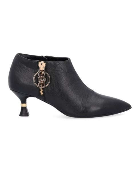 Bottines en Cuir Della noires - Talon 5 cm
