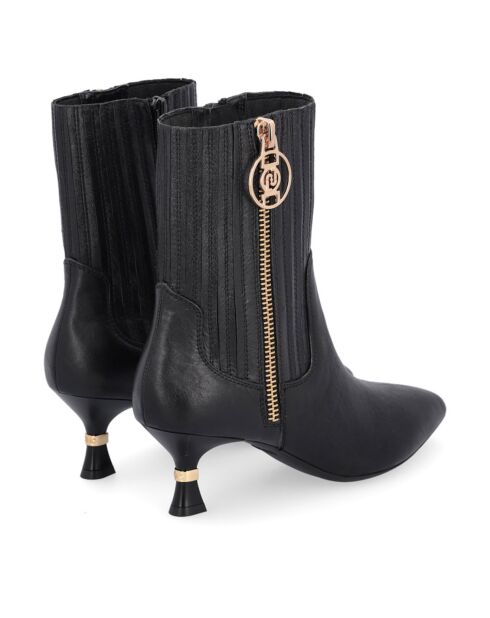 Boots en Cuir Gaia noires - Talon 5 cm