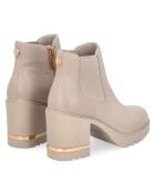 Bottines en Cuir Glorius beiges - Talon 7 cm