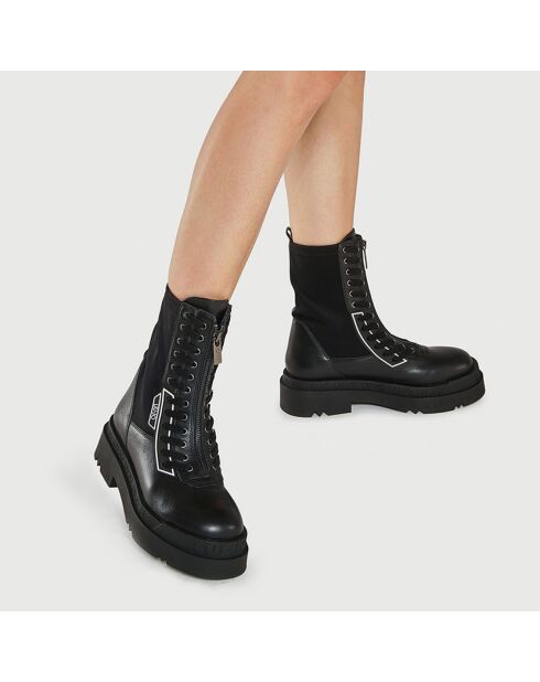 Boots en Cuir Lena noires