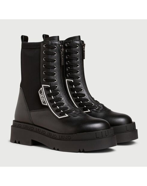 Boots en Cuir Lena noires