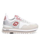 Sneakers en Cuir Max blanc/gris/rouge