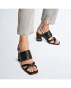 Sandales Nice noires  - Talon 8 cm