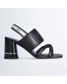 Sandales Nice noires  - Talon 8 cm