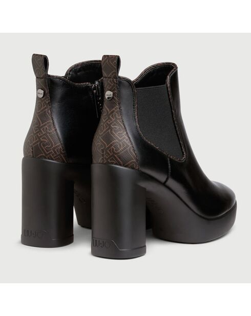 Bottines en Cuir Now noires - Talon 9 cm