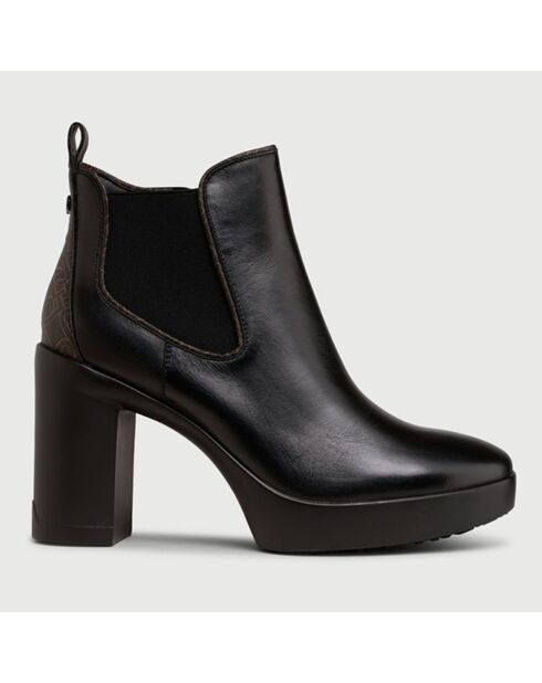 Bottines en Cuir Now noires - Talon 9 cm