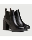 Bottines en Cuir Now noires - Talon 9 cm