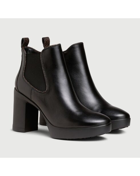 Bottines en Cuir Now noires - Talon 9 cm