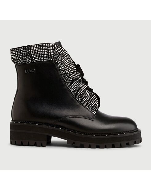 Boots en Cuir Calfo noires