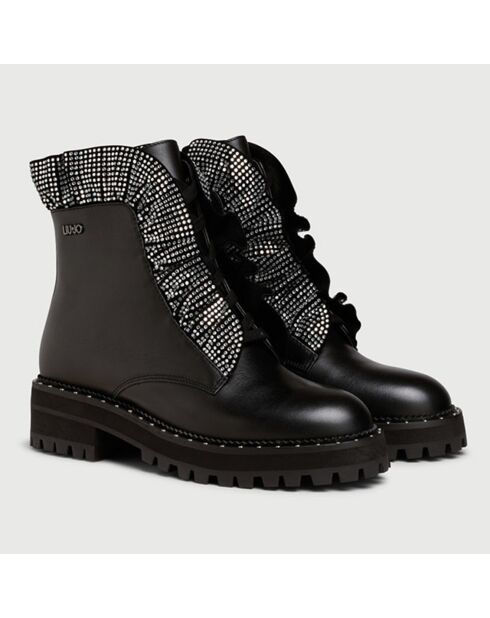 Boots en Cuir Calfo noires