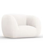 Fauteuil Bouclé Essen blanc - 130x95x86 cm