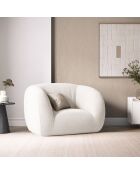 Fauteuil Bouclé Essen blanc - 130x95x86 cm