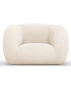 Fauteuil Bouclé Essen beige - 130x95x86 cm