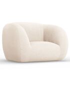 Fauteuil Bouclé Essen beige - 130x95x86 cm