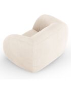 Fauteuil Bouclé Essen beige - 130x95x86 cm