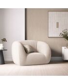 Fauteuil Bouclé Essen beige - 130x95x86 cm