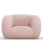 Fauteuil Bouclé Essen rose poudré - 130x95x86 cm