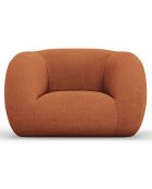 Fauteuil Bouclé Essen marron - 130x95x86 cm