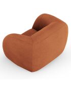 Fauteuil Bouclé Essen marron - 130x95x86 cm