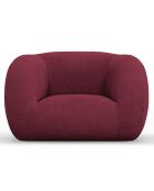 Fauteuil Bouclé Essen bordeaux - 130x95x86 cm