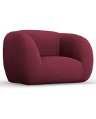 Fauteuil Bouclé Essen bordeaux - 130x95x86 cm