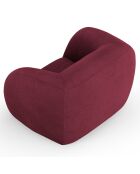 Fauteuil Bouclé Essen bordeaux - 130x95x86 cm