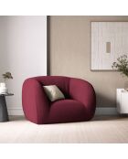 Fauteuil Bouclé Essen bordeaux - 130x95x86 cm